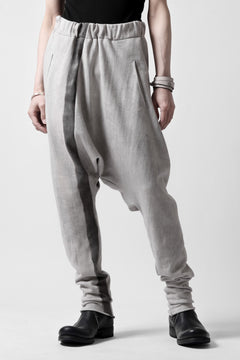 Load image into Gallery viewer, m.a+ hand painted elastic waist low crotch 2 pocket pants / P571-HP/JM4 (CARBON)