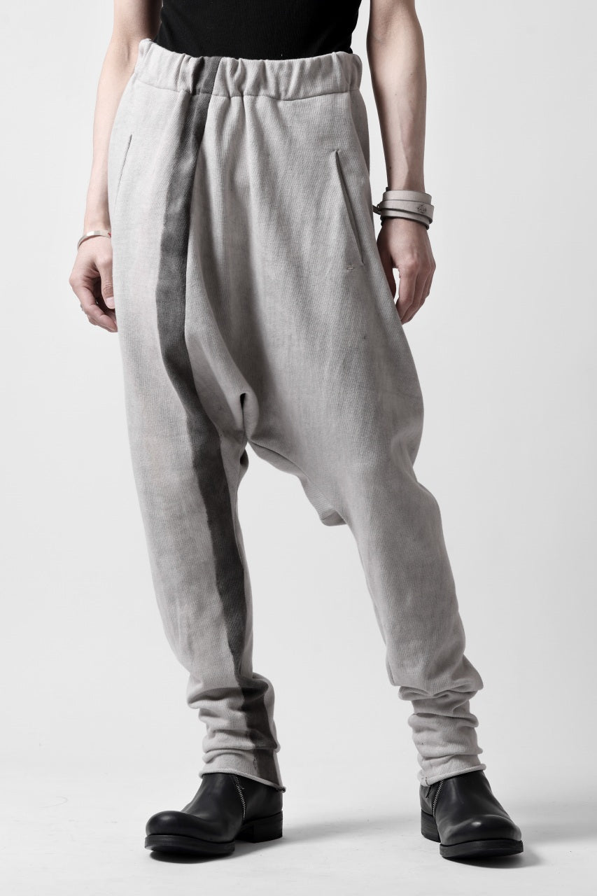 Load image into Gallery viewer, m.a+ hand painted elastic waist low crotch 2 pocket pants / P571-HP/JM4 (CARBON)