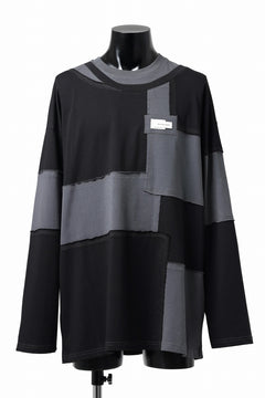 画像をギャラリービューアに読み込む, Feng Chen Wang PANELLED TOPS (BLACK/GREY)