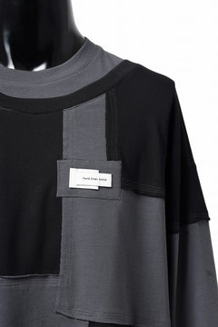 画像をギャラリービューアに読み込む, Feng Chen Wang PANELLED TOPS (BLACK/GREY)