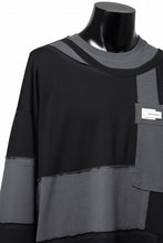 画像をギャラリービューアに読み込む, Feng Chen Wang PANELLED TOPS (BLACK/GREY)