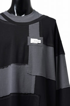 画像をギャラリービューアに読み込む, Feng Chen Wang PANELLED TOPS (BLACK/GREY)