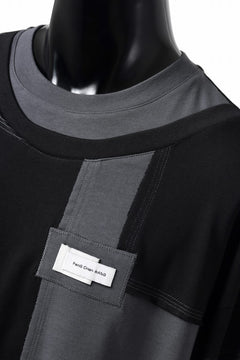 画像をギャラリービューアに読み込む, Feng Chen Wang PANELLED TOPS (BLACK/GREY)