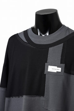 画像をギャラリービューアに読み込む, Feng Chen Wang PANELLED TOPS (BLACK/GREY)