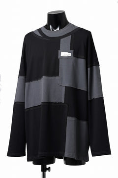 画像をギャラリービューアに読み込む, Feng Chen Wang PANELLED TOPS (BLACK/GREY)