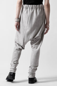 Load image into Gallery viewer, m.a+ hand painted elastic waist low crotch 2 pocket pants / P571-HP/JM4 (CARBON)
