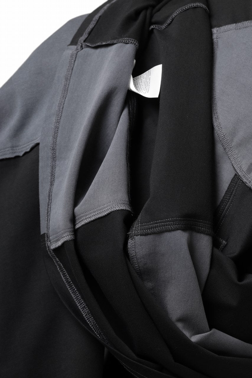 画像をギャラリービューアに読み込む, Feng Chen Wang PANELLED TOPS (BLACK/GREY)