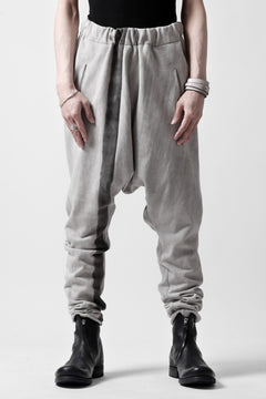 Load image into Gallery viewer, m.a+ hand painted elastic waist low crotch 2 pocket pants / P571-HP/JM4 (CARBON)