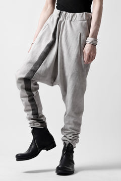 Load image into Gallery viewer, m.a+ hand painted elastic waist low crotch 2 pocket pants / P571-HP/JM4 (CARBON)