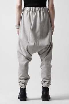 Load image into Gallery viewer, m.a+ hand painted elastic waist low crotch 2 pocket pants / P571-HP/JM4 (CARBON)