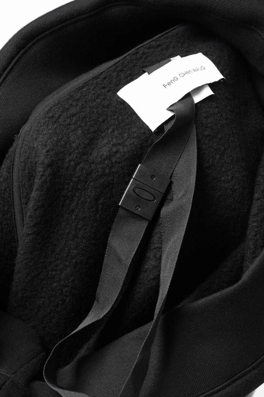 画像をギャラリービューアに読み込む, Feng Chen Wang 2 IN 1 HOODIE WITH FELTED BACKING (BLACK)