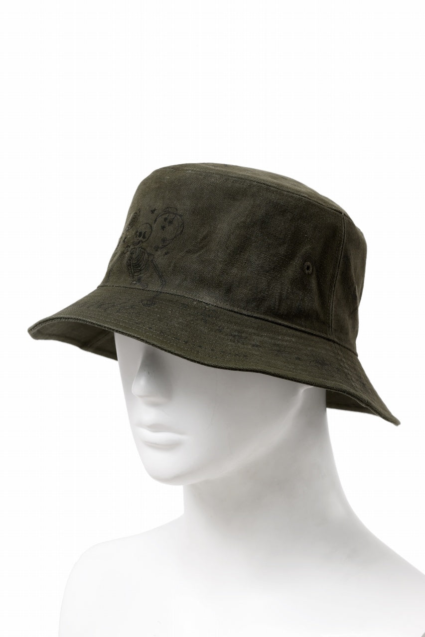 画像をギャラリービューアに読み込む, READYMADE x Dr.WOO BUCKET HAT TATOO (KHAKI)