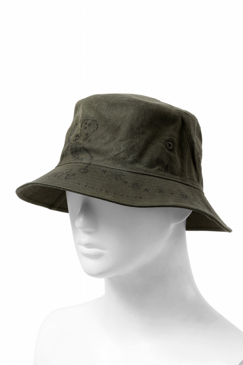画像をギャラリービューアに読み込む, READYMADE x Dr.WOO BUCKET HAT TATOO (KHAKI)