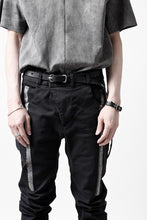 Load image into Gallery viewer, m.a+ double oval buckle thin belt / EL1B/GR3,0 (BLACK)