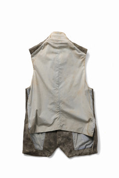 画像をギャラリービューアに読み込む, ierib Leather Vest / Hand Dyed Baby Calf (GREY)