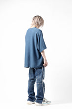 画像をギャラリービューアに読み込む, CAPERTICA KEY NECK TEE / LINEN HEAVY JERSEY (DEEP BLUE)