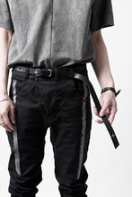 Load image into Gallery viewer, m.a+ double oval buckle thin belt / EL1B/GR3,0 (BLACK)