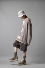 画像をギャラリービューアに読み込む, A.F ARTEFACT STRIPES COMBI SUMMER KNIT TOPS / COTTON LINEN (GREY x IVORY)