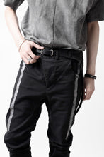 Load image into Gallery viewer, m.a+ double oval buckle thin belt / EL1B/GR3,0 (BLACK)