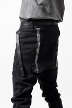 Load image into Gallery viewer, m.a+ double oval buckle thin belt / EL1B/GR3,0 (BLACK)