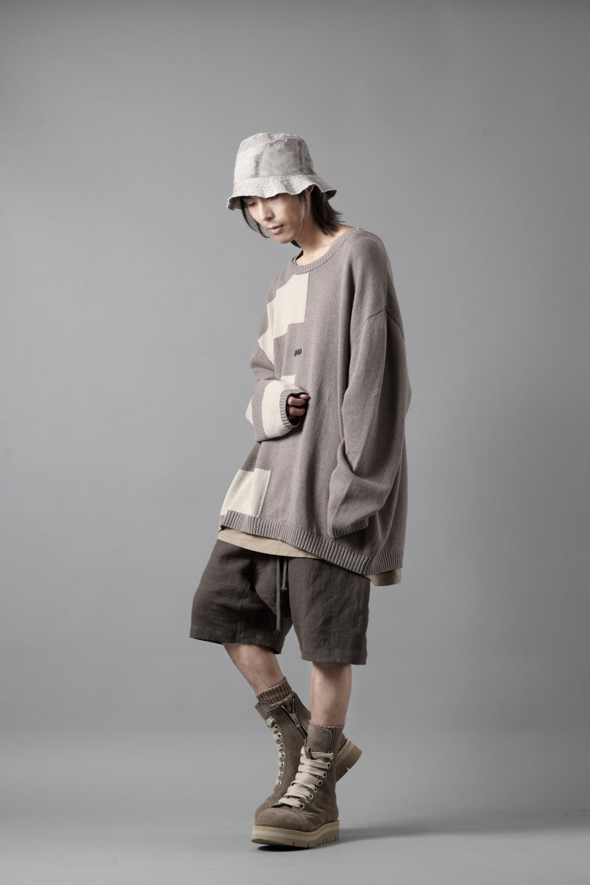 画像をギャラリービューアに読み込む, A.F ARTEFACT BOX SARROUEL SHORT PANTS / ORGANIC LINEN (GREY)