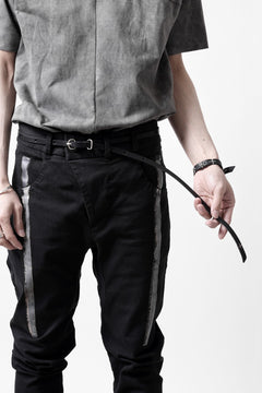 Load image into Gallery viewer, m.a+ double oval buckle extra thin belt / EL1Z/GR3,0 (BLACK)