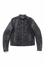 画像をギャラリービューアに読み込む, ierib Detachable Front Panel Jacket / Shiny Nubuck Horse (BLACK)