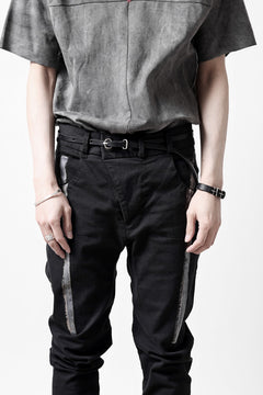 Load image into Gallery viewer, m.a+ double oval buckle extra thin belt / EL1Z/GR3,0 (BLACK)