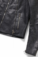画像をギャラリービューアに読み込む, ierib Detachable Front Panel Jacket / Shiny Nubuck Horse (BLACK)