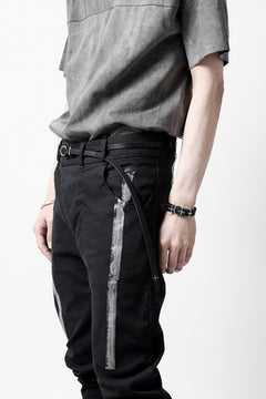 Load image into Gallery viewer, m.a+ double oval buckle extra thin belt / EL1Z/GR3,0 (BLACK)