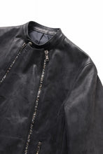 画像をギャラリービューアに読み込む, ierib Detachable Front Panel Jacket / Shiny Nubuck Horse (BLACK)