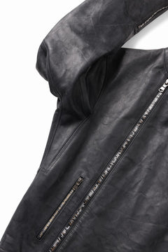 画像をギャラリービューアに読み込む, ierib Detachable Front Panel Jacket / Shiny Nubuck Horse (BLACK)