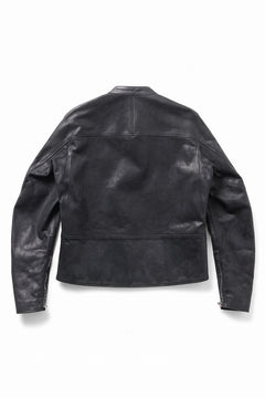 画像をギャラリービューアに読み込む, ierib Detachable Front Panel Jacket / Shiny Nubuck Horse (BLACK)