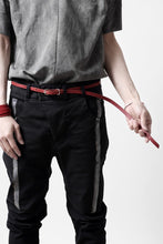 Load image into Gallery viewer, m.a+ double oval buckle thin belt / EL1B/GR3,0 (RUBY RED)