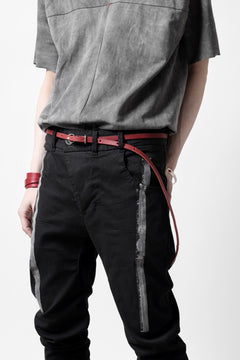 Load image into Gallery viewer, m.a+ double oval buckle thin belt / EL1B/GR3,0 (RUBY RED)