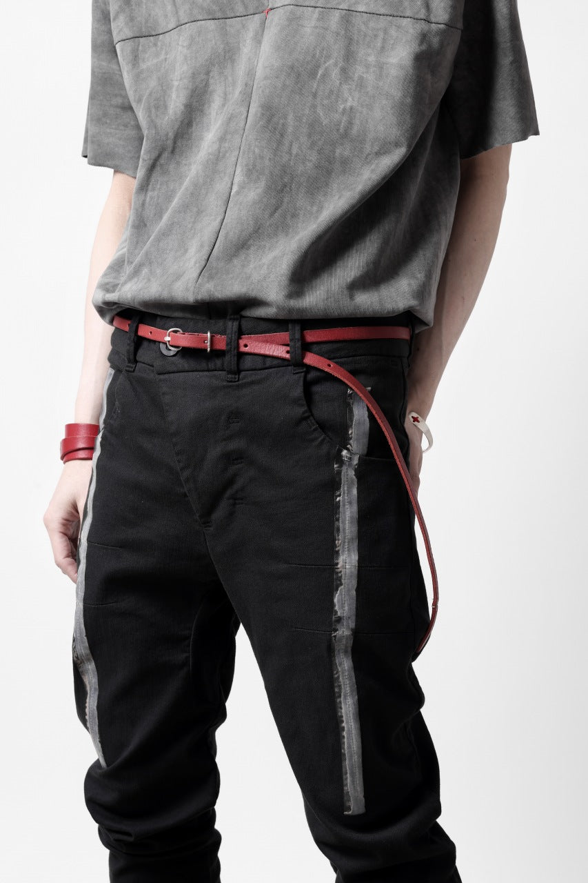 Load image into Gallery viewer, m.a+ double oval buckle thin belt / EL1B/GR3,0 (RUBY RED)