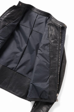 画像をギャラリービューアに読み込む, ierib Detachable Front Panel Jacket / Shiny Nubuck Horse (BLACK)