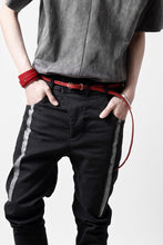 Load image into Gallery viewer, m.a+ double oval buckle thin belt / EL1B/GR3,0 (RUBY RED)