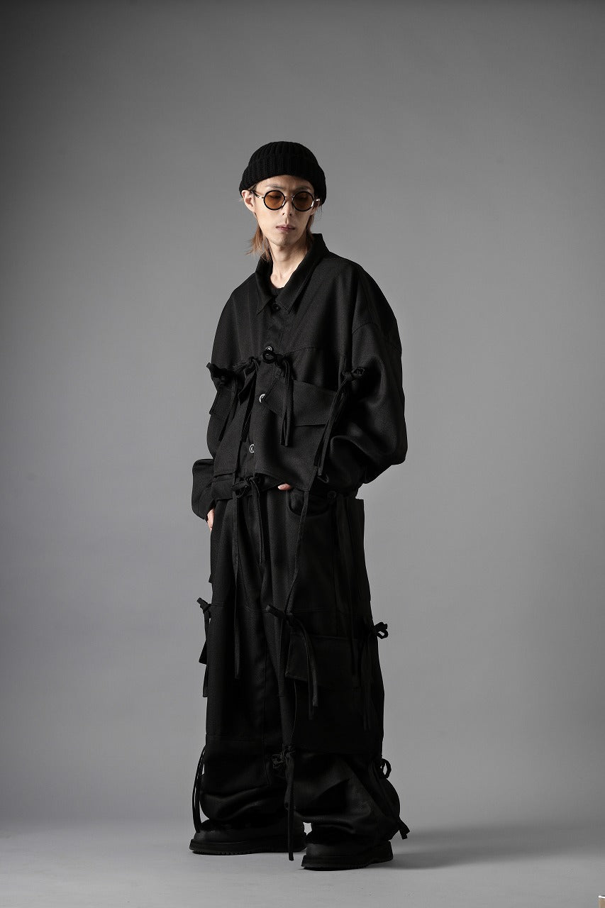 画像をギャラリービューアに読み込む, A.F ARTEFACT KNOTTING DETAIL TWILL BLOUSON (BLACK)