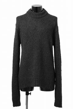 画像をギャラリービューアに読み込む, thom/krom MOCK NECK KNIT PULLOVER / ALPACA WOOL (BLACK)