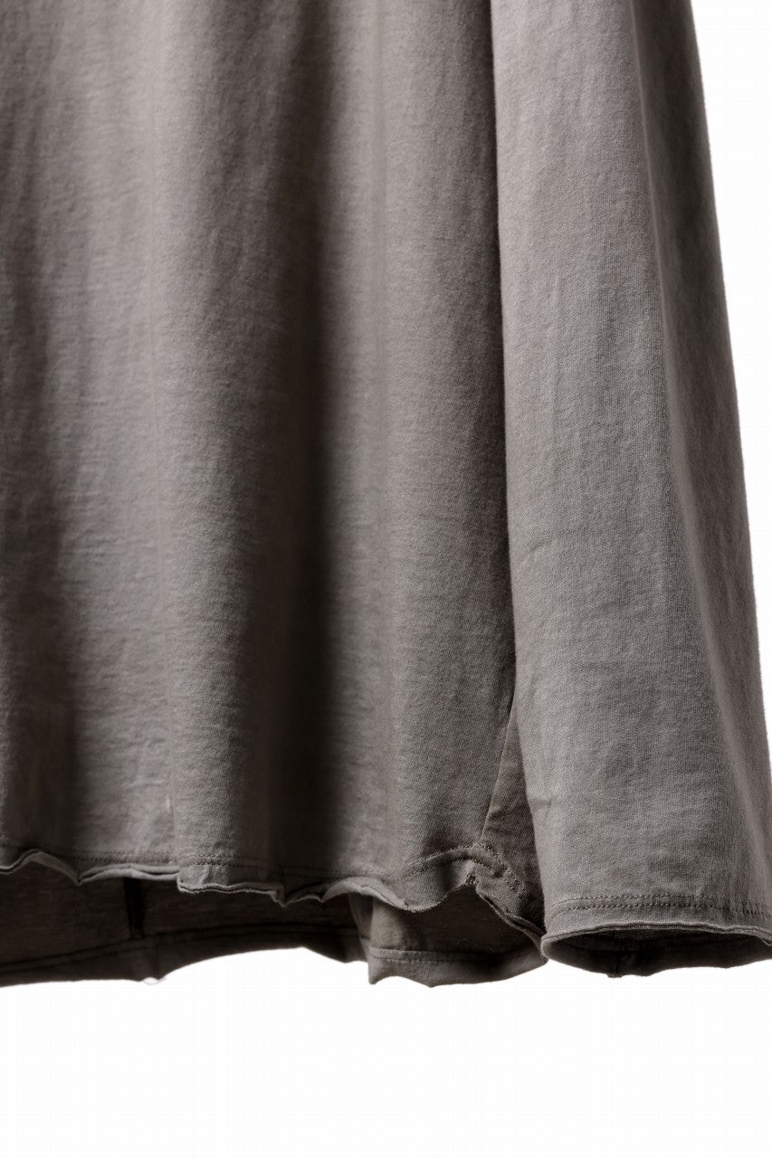 daub DYEING CENTRAL BACK SEAM L/S CUT & SEWN / C.JERSEY (TAUPE GREY)