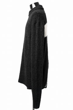 画像をギャラリービューアに読み込む, thom/krom MOCK NECK KNIT PULLOVER / ALPACA WOOL (BLACK)