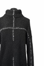 画像をギャラリービューアに読み込む, thom/krom HIGH COLLAR KNIT PULLOVER / ALPACA WOOL (BLACK)