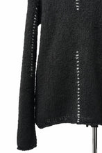 画像をギャラリービューアに読み込む, thom/krom HIGH COLLAR KNIT PULLOVER / ALPACA WOOL (BLACK)