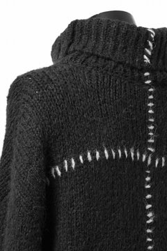 画像をギャラリービューアに読み込む, thom/krom HIGH COLLAR KNIT PULLOVER / ALPACA WOOL (BLACK)