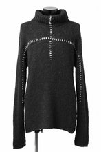 画像をギャラリービューアに読み込む, thom/krom HIGH COLLAR KNIT PULLOVER / ALPACA WOOL (BLACK)