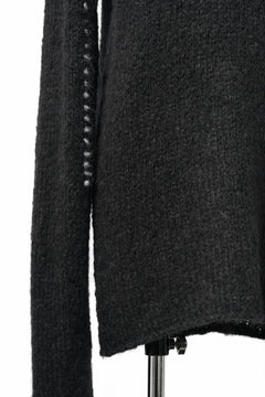 画像をギャラリービューアに読み込む, thom/krom HIGH COLLAR KNIT PULLOVER / ALPACA WOOL (BLACK)