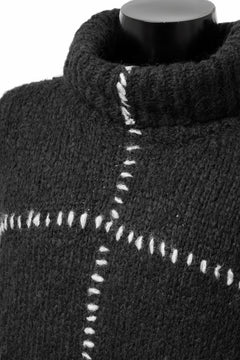 画像をギャラリービューアに読み込む, thom/krom HIGH COLLAR KNIT PULLOVER / ALPACA WOOL (BLACK)