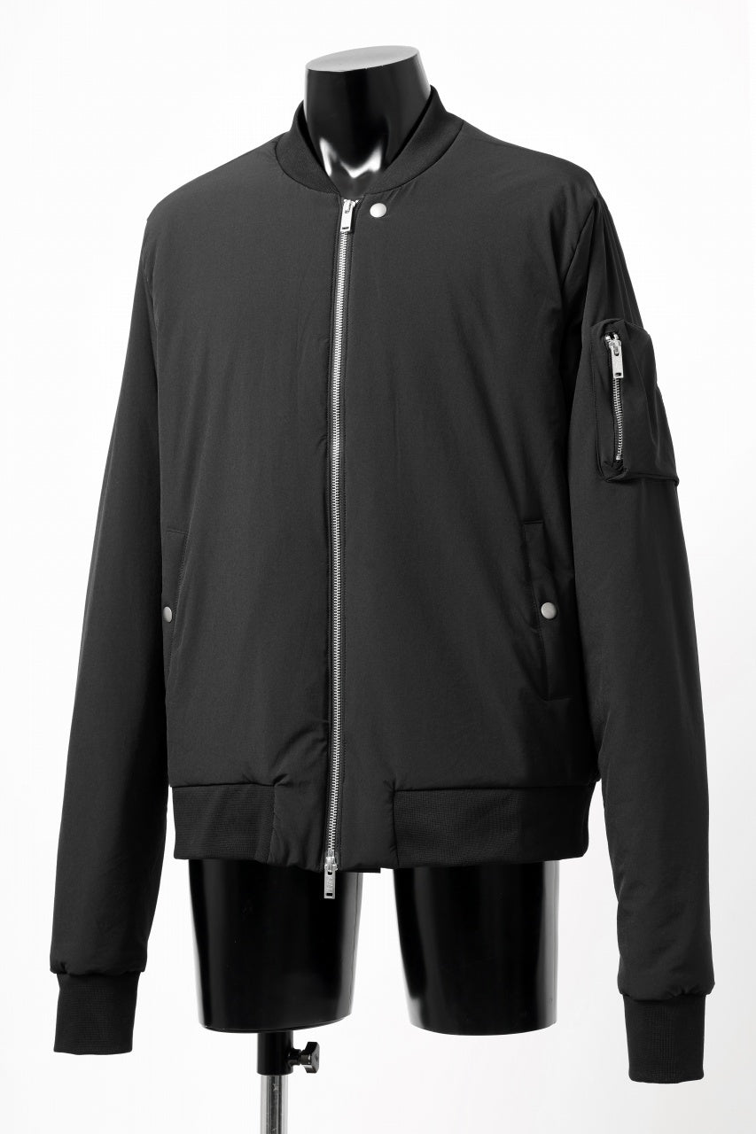 画像をギャラリービューアに読み込む, thom/krom MA-1 JACKET / ELASTIC NYLON + WARM PADDED (BLACK)
