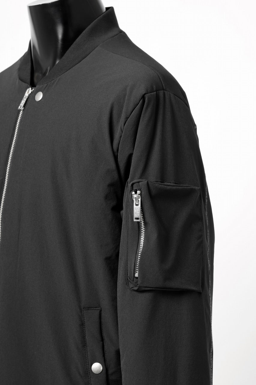 画像をギャラリービューアに読み込む, thom/krom MA-1 JACKET / ELASTIC NYLON + WARM PADDED (BLACK)